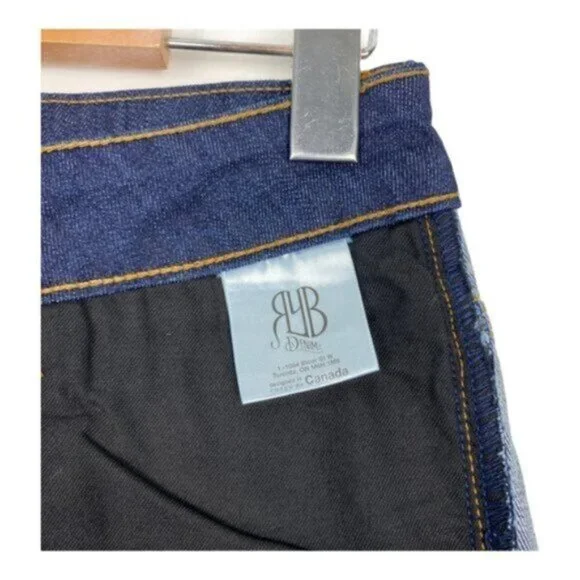 Ryb Ride Your Bike Womens Indigo Denim Jean Dark Wash Cycling Shorts US 26 - Picture 13 of 14